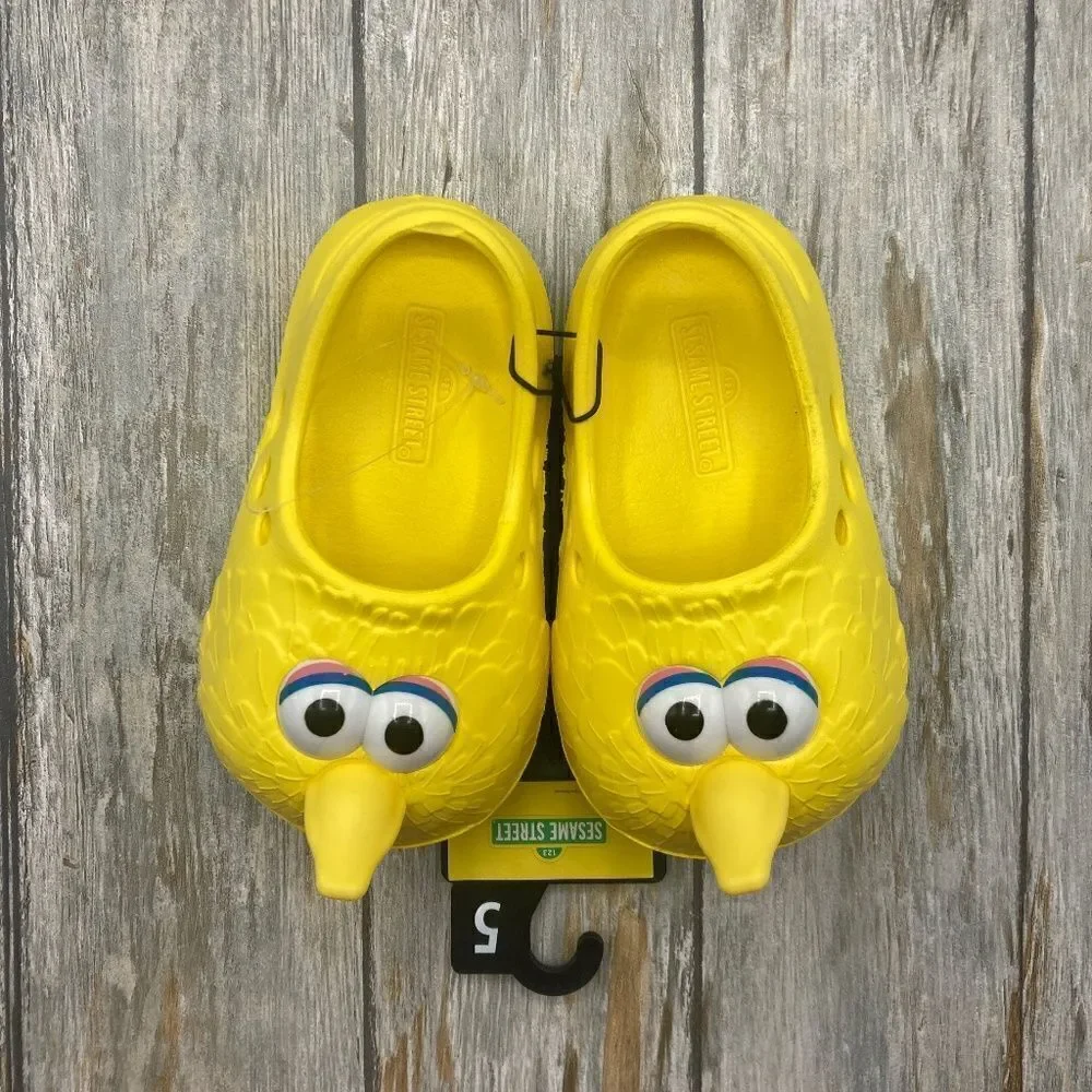 Baby Infant Sesame Street Big Bird Clogs Shoes Size 5